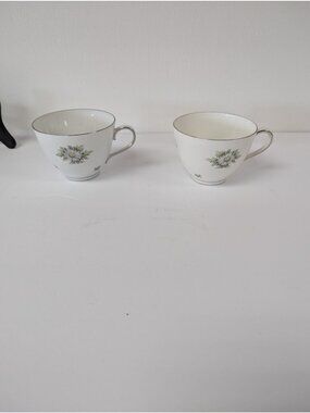 Franconia Silver Thistle Set of 2 Tea Cups Coffee